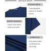 COOFANDY Mens Henley Shirts Short Sleeve Casual Stylish Tshirt Lightweight Summer Basic Tee Tops(Navy Blue)