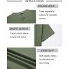 COOFANDY Mens Henley Shirts Short Sleeve Casual Stylish Tshirt Lightweight Summer Basic Tee Tops(Olive Green)