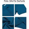 COOFANDY Men’s Knit Polo Shirts Short Sleeve Ribbed Knitted Shirt Summer Lightweight Casual Golf Shirts(Deep Blue)