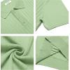 COOFANDY Men’s Knit Polo Shirts Short Sleeve Ribbed Knitted Shirt Summer Lightweight Casual Golf Shirts(Ice Green)