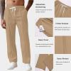 COOFANDY Men’s Knit Sweatpants Lightweight Open Bottom Casual Pants Drawstring Jogger Yoga Pants with Pockets(Mustard Yellow)