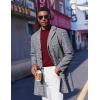 COOFANDY Men’s Mock Turtleneck Short Sleeve Casual Stretch Sweater(Wine Red)