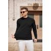 COOFANDY Men’s Mock Turtleneck Sweater Long Sleeve Knitted Slim Fit Casual Half Neck Pullover Sweaters(Black)