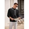 COOFANDY Men’s Mock Turtleneck Sweater Long Sleeve Knitted Slim Fit Casual Half Neck Pullover Sweaters(Black)