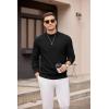 COOFANDY Men’s Mock Turtleneck Sweater Long Sleeve Knitted Slim Fit Casual Half Neck Pullover Sweaters(Black)