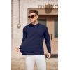 COOFANDY Men’s Mock Turtleneck Sweater Long Sleeve Knitted Slim Fit Casual Half Neck Pullover Sweaters(Blue Purple)