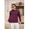 COOFANDY Men’s Mock Turtleneck Sweater Long Sleeve Knitted Slim Fit Casual Half Neck Pullover Sweaters(Dark Red)