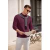 COOFANDY Men’s Mock Turtleneck Sweater Long Sleeve Knitted Slim Fit Casual Half Neck Pullover Sweaters(Dark Red)