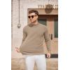 COOFANDY Men’s Mock Turtleneck Sweater Long Sleeve Knitted Slim Fit Casual Half Neck Pullover Sweaters(Khaki)