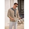 COOFANDY Men’s Mock Turtleneck Sweater Long Sleeve Knitted Slim Fit Casual Half Neck Pullover Sweaters(Khaki)