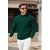 COOFANDY Men’s Mock Turtleneck Sweater Long Sleeve Knitted Slim Fit Casual Half Neck Pullover Sweaters(Lake Green)