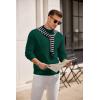COOFANDY Men’s Mock Turtleneck Sweater Long Sleeve Knitted Slim Fit Casual Half Neck Pullover Sweaters(Lake Green)