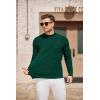 COOFANDY Men’s Mock Turtleneck Sweater Long Sleeve Knitted Slim Fit Casual Half Neck Pullover Sweaters(Lake Green)
