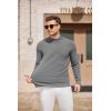 COOFANDY Men’s Mock Turtleneck Sweater Long Sleeve Knitted Slim Fit Casual Half Neck Pullover Sweaters(Middle Grey)