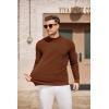 COOFANDY Men’s Mock Turtleneck Sweater Long Sleeve Knitted Slim Fit Casual Half Neck Pullover Sweaters(Terracotta)
