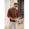 COOFANDY Men’s Mock Turtleneck Sweater Long Sleeve Knitted Slim Fit Casual Half Neck Pullover Sweaters(Terracotta)