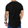 COOFANDY Men’s Muscle T Shirts Stretch Short Sleeve V Neck Bodybuilding Workout Tee Shirts Ribbed Knit Shirt(Black)