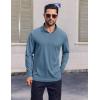 COOFANDY Mens Quarter Zip Pullover Athletic Shirt Long Sleeve Sun Protection Shirt Golf Zip Up Lightweight T Shirts for Man(Deep Blue)