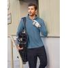 COOFANDY Mens Quarter Zip Pullover Athletic Shirt Long Sleeve Sun Protection Shirt Golf Zip Up Lightweight T Shirts for Man(Deep Blue)