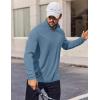 COOFANDY Mens Quarter Zip Pullover Athletic Shirt Long Sleeve Sun Protection Shirt Golf Zip Up Lightweight T Shirts for Man(Deep Blue)