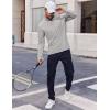 COOFANDY Mens Quarter Zip Pullover Athletic Shirt Long Sleeve Sun Protection Shirt Golf Zip Up Lightweight T Shirts for Man(Light Grey)