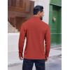 COOFANDY Mens Quarter Zip Pullover Athletic Shirt Long Sleeve Sun Protection Shirt Golf Zip Up Lightweight T Shirts for Man(Red)