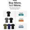 COOFANDY Men’s Short Sleeve T-Shirts Crew Neck Casual Summer T Shirts 1-3 Pack Basic Tee Shirt(C- Black 3 Pack)