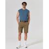 COOFANDY Mens Sleeveless Shirts 100% Cotton Workout Tank Tops Cut Off Shirts Gym Muscle Loose Fit Tee(Grey Blue)