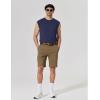 COOFANDY Mens Sleeveless Shirts 100% Cotton Workout Tank Tops Cut Off Shirts Gym Muscle Loose Fit Tee(Navy Blue)