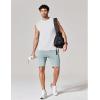 COOFANDY Mens Sleeveless Shirts 100% Cotton Workout Tank Tops Cut Off Shirts Gym Muscle Loose Fit Tee(Pearl White)