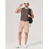 COOFANDY Men’s Sleeveless Shirts Cotton Workout Tank Tops Muscle Cut Off Shirt Summer Beach Casual Oversized Washed Tee(Brown)