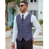 COOFANDY Men’s Suit Vests Slim Fit Waistcoat Notch Lapel Casual Formal Vest(Dark Purple)