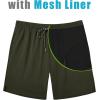 COOFANDY Mens Swim Trunks 7 inch Bathing Suit with Mesh Liner Swim Shorts Board Short Swimsuit(Army Green)