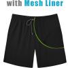 COOFANDY Mens Swim Trunks 7 inch Bathing Suit with Mesh Liner Swim Shorts Board Short Swimsuit(Black)