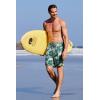 COOFANDY Mens Swim Trunks 7 inch Bathing Suit with Mesh Liner Swim Shorts Board Short Swimsuit(Blue Green Coconut Tree)