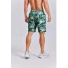 COOFANDY Mens Swim Trunks 7 inch Bathing Suit with Mesh Liner Swim Shorts Board Short Swimsuit(Blue Green Coconut Tree)