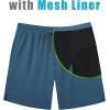 COOFANDY Mens Swim Trunks 7 inch Bathing Suit with Mesh Liner Swim Shorts Board Short Swimsuit(Dark Blue)