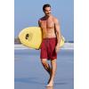 COOFANDY Mens Swim Trunks 7 inch Bathing Suit with Mesh Liner Swim Shorts Board Short Swimsuit(Dark Red)