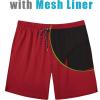COOFANDY Mens Swim Trunks 7 inch Bathing Suit with Mesh Liner Swim Shorts Board Short Swimsuit(Dark Red)