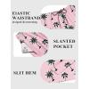 COOFANDY Mens Swim Trunks 7 inch Bathing Suit with Mesh Liner Swim Shorts Board Short Swimsuit(Pink Coconut Tree)