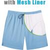 COOFANDY Mens Swim Trunks 7 inch Bathing Suit with Mesh Liner Swim Shorts Board Short Swimsuit(Sky Blue)