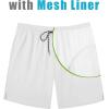COOFANDY Mens Swim Trunks 7 inch Bathing Suit with Mesh Liner Swim Shorts Board Short Swimsuit(White)