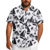 COOFANDY Big and Tall Men’s Hawaiian Shirts Short Sleeve Tropical Floral Button Down Shirt Casual Summer Beach Shirts(White Cruise Ship)