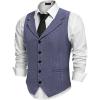 COOFANDY Men’s Suit Vests Slim Fit Waistcoat Notch Lapel Casual Formal Vest(Dark Purple)