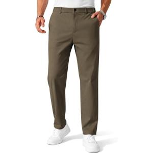 COOFANDY Mens Chino Pants Casual Business Dress Pants Stretch Golf Trousers with Pockets(Olive Green)