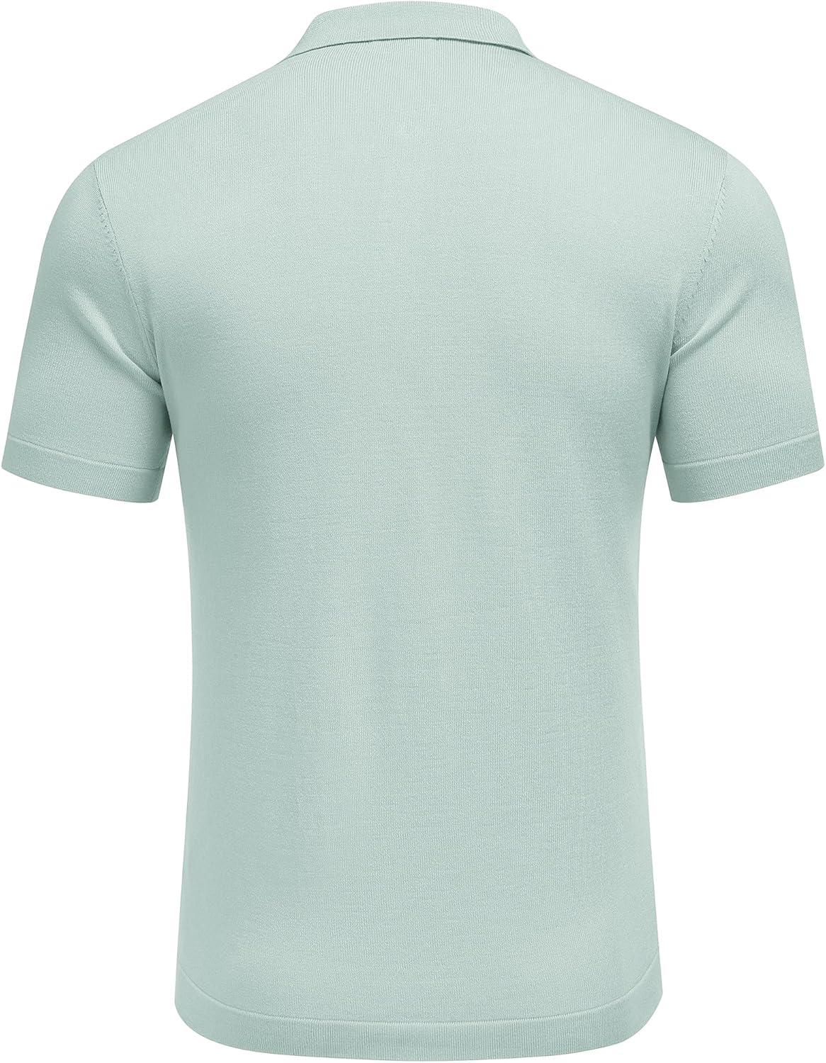 imageCOOFANDY Men Casual Button Down Shirts Short Sleeve Summer Beach Shirt Fashion Camp TopsGreen