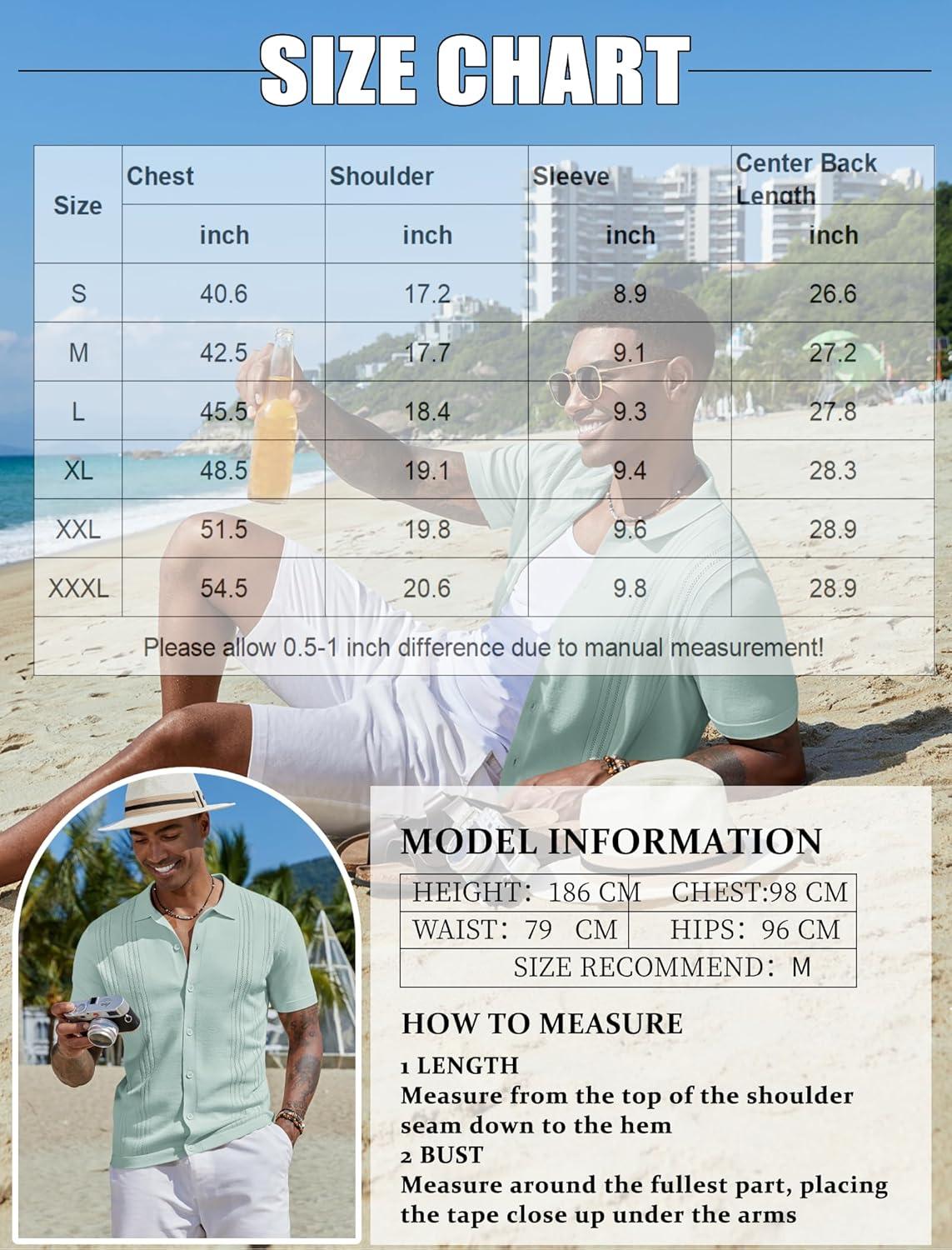 imageCOOFANDY Men Casual Button Down Shirts Short Sleeve Summer Beach Shirt Fashion Camp TopsGreen