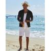 COOFANDY Men Casual Button Down Shirts Short Sleeve Summer Beach Shirt Fashion Camp Tops(Black)