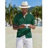 COOFANDY Men Casual Button Down Shirts Short Sleeve Summer Beach Shirt Fashion Camp Tops(Ever Green)
