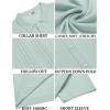 COOFANDY Men Casual Button Down Shirts Short Sleeve Summer Beach Shirt Fashion Camp Tops(Green)